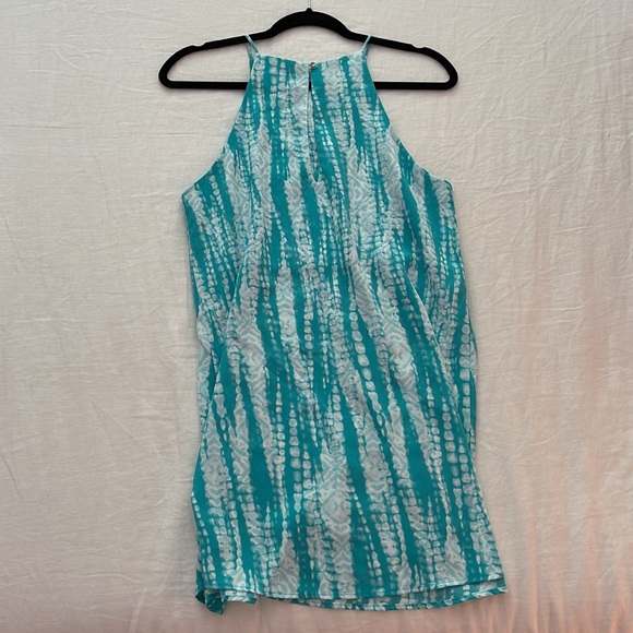 Pink Lily Turquoise Tie Dye Dress - Picture 2 of 4